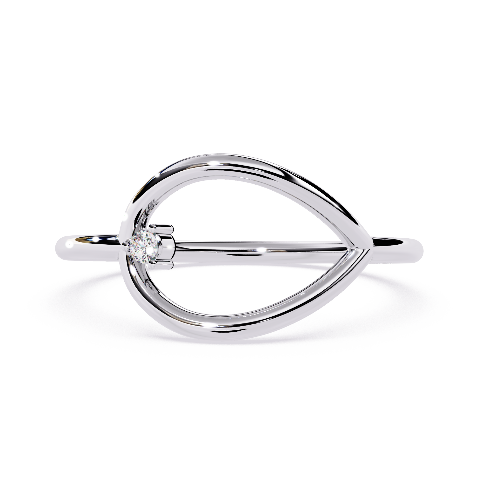 Open Pear Lab Grown Diamond Ring