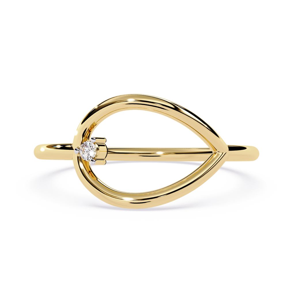 Open Pear Lab Grown Diamond Ring