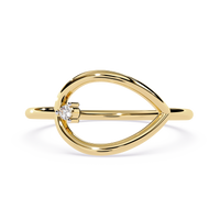 Open Pear Lab Grown Diamond Ring