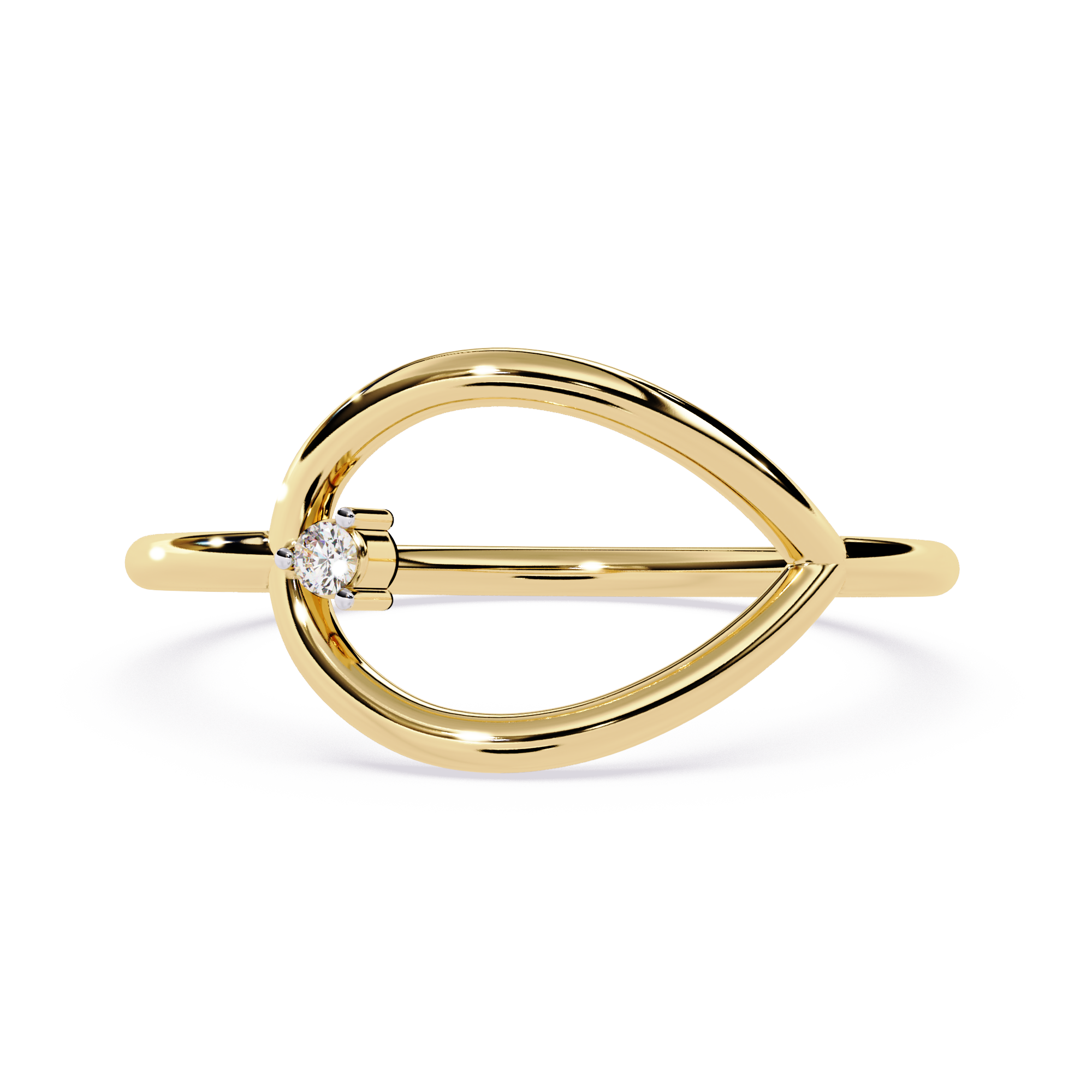 Open Pear Lab Grown Diamond Ring