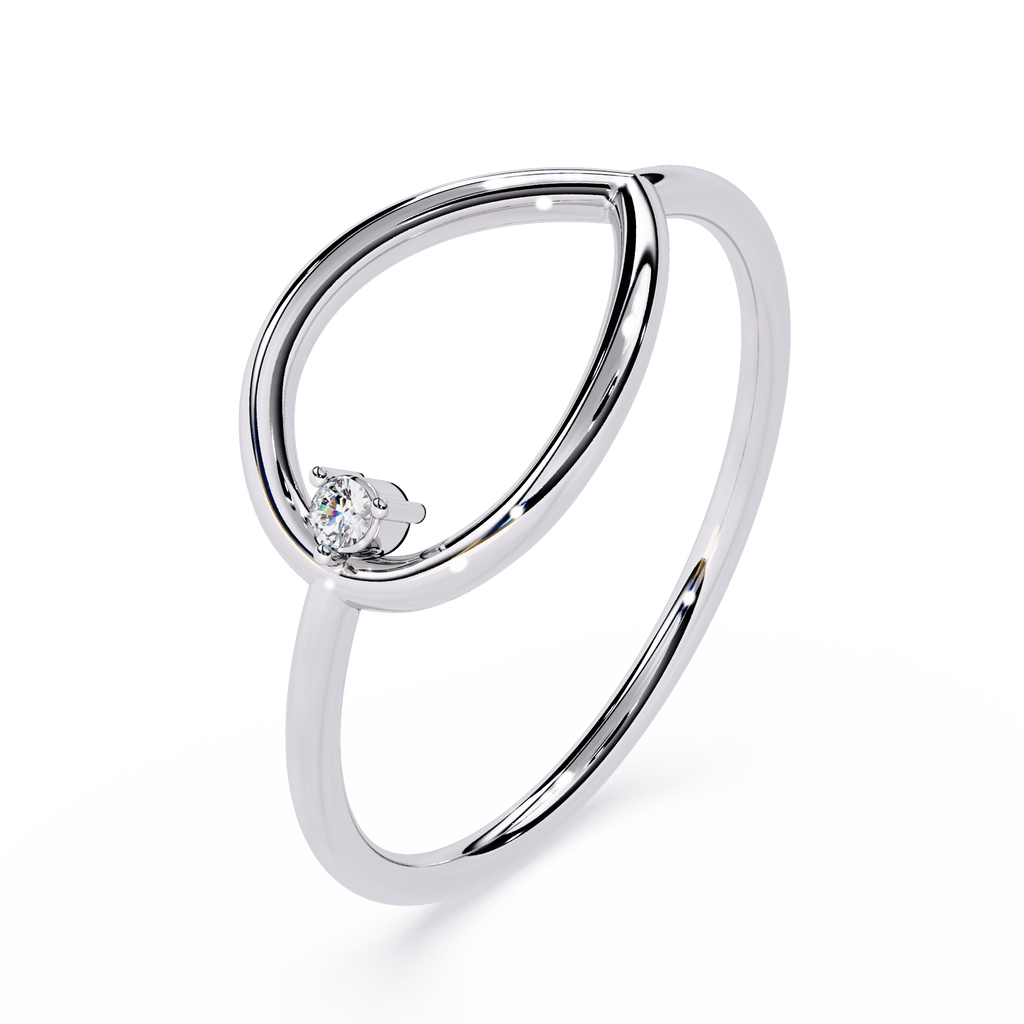 Open Pear Lab Grown Diamond Ring