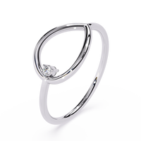 Open Pear Lab Grown Diamond Ring