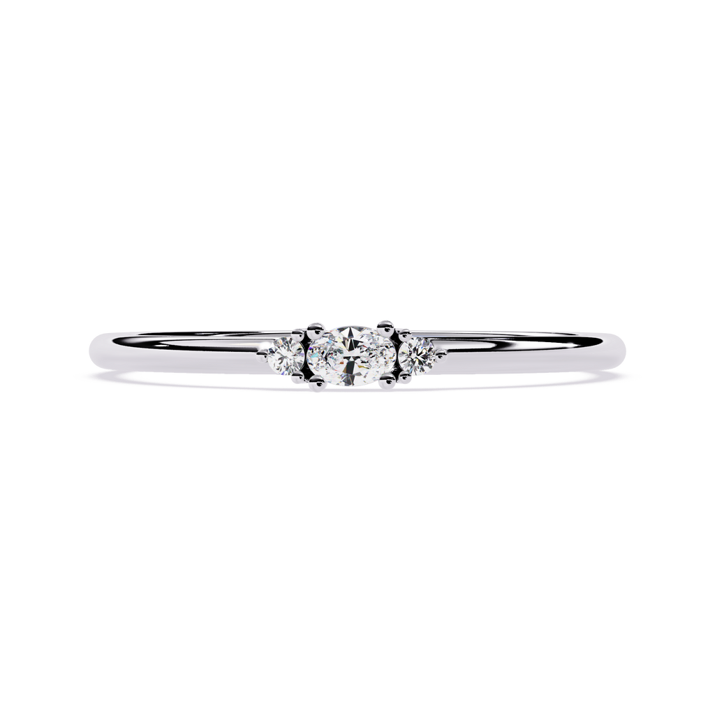 Oval & Round Lab Grown Diamond Ring