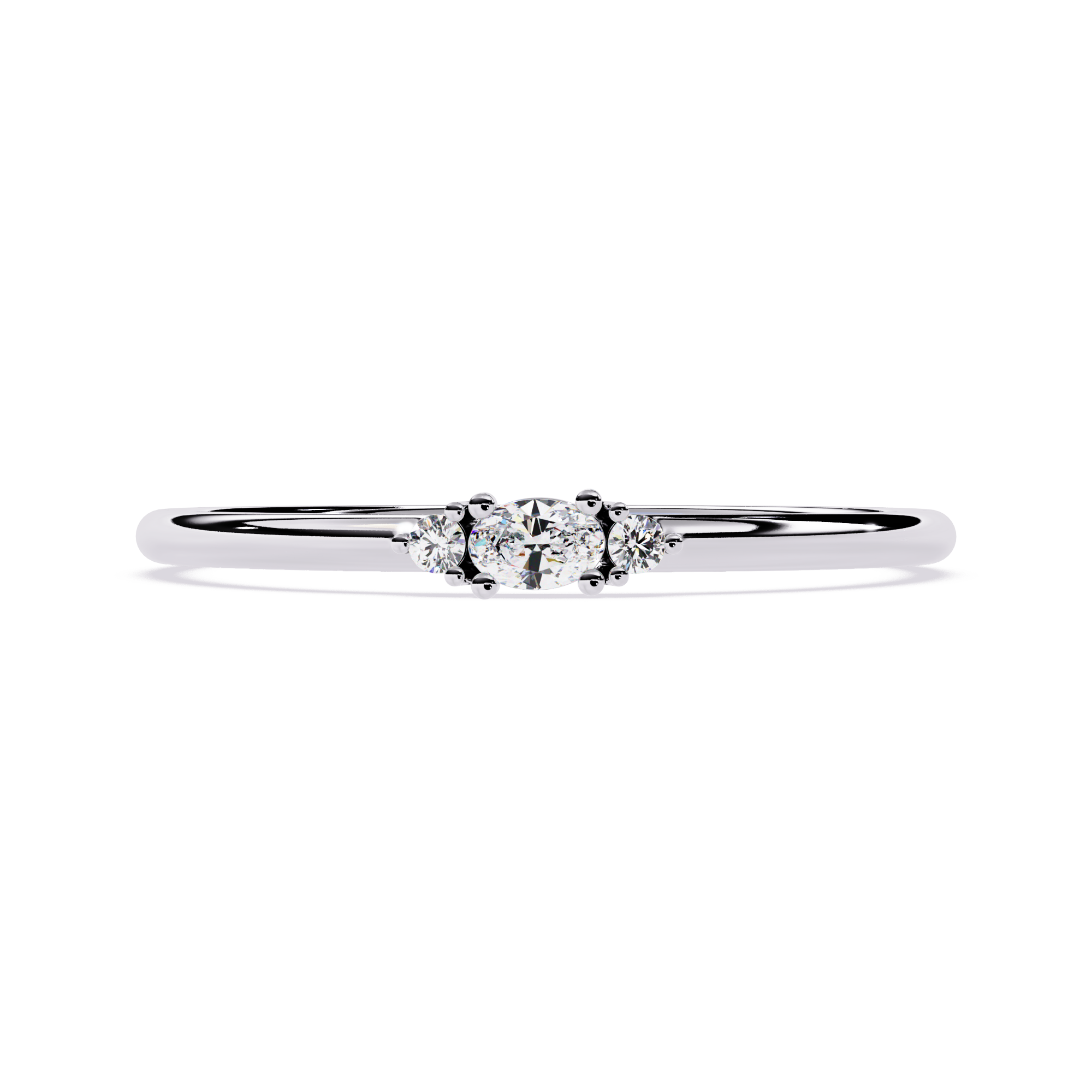 Oval & Round Lab Grown Diamond Ring