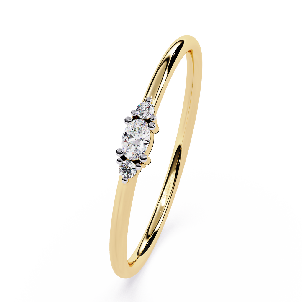 Oval & Round Lab Grown Diamond Ring