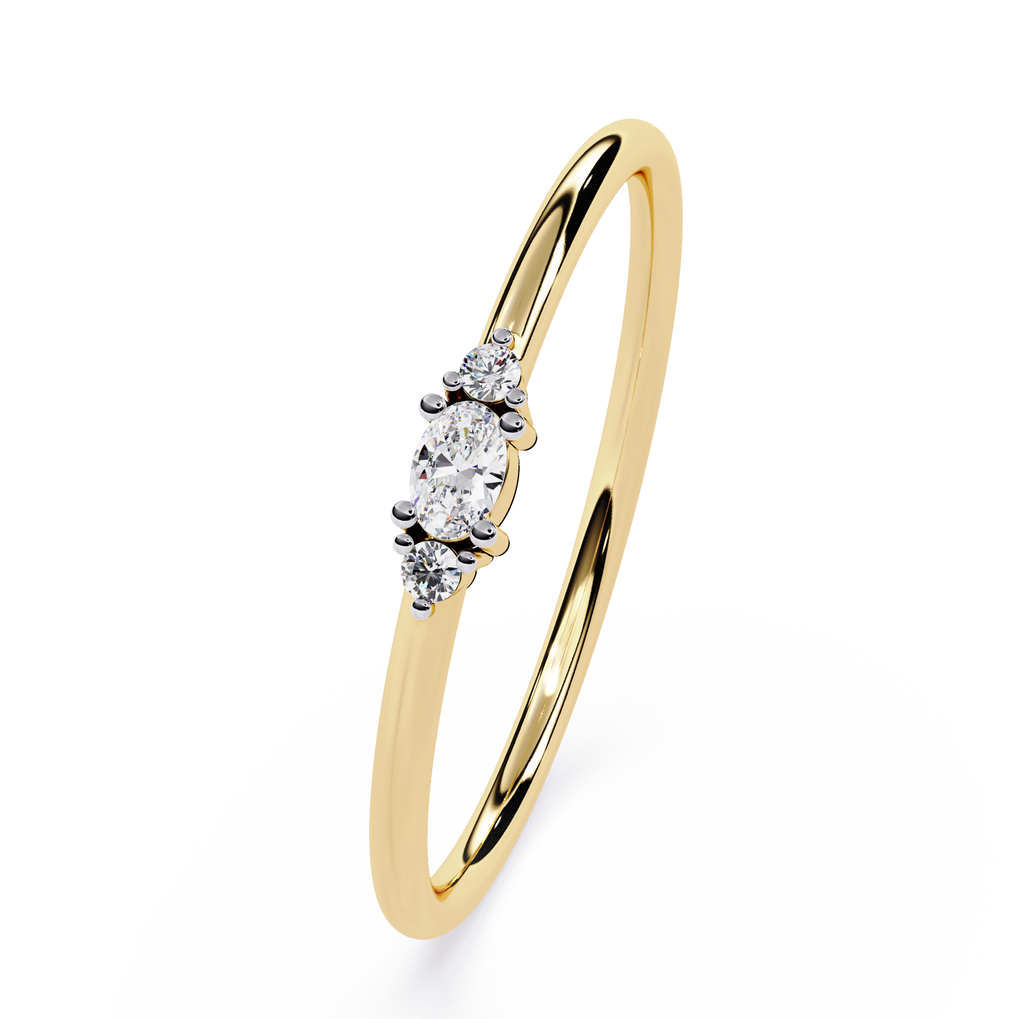 Oval & Round Lab Grown Diamond Ring