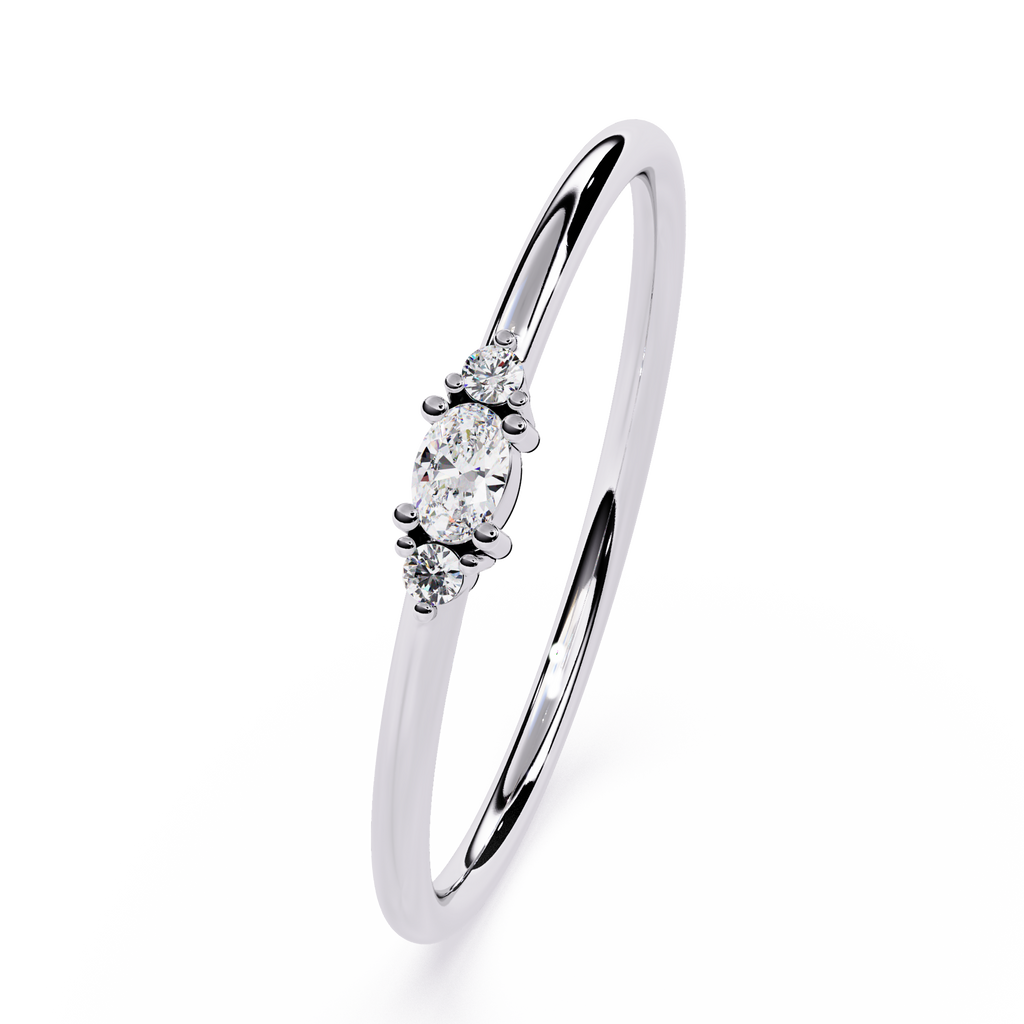 Oval & Round Lab Grown Diamond Ring