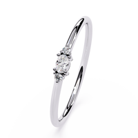 Oval & Round Lab Grown Diamond Ring