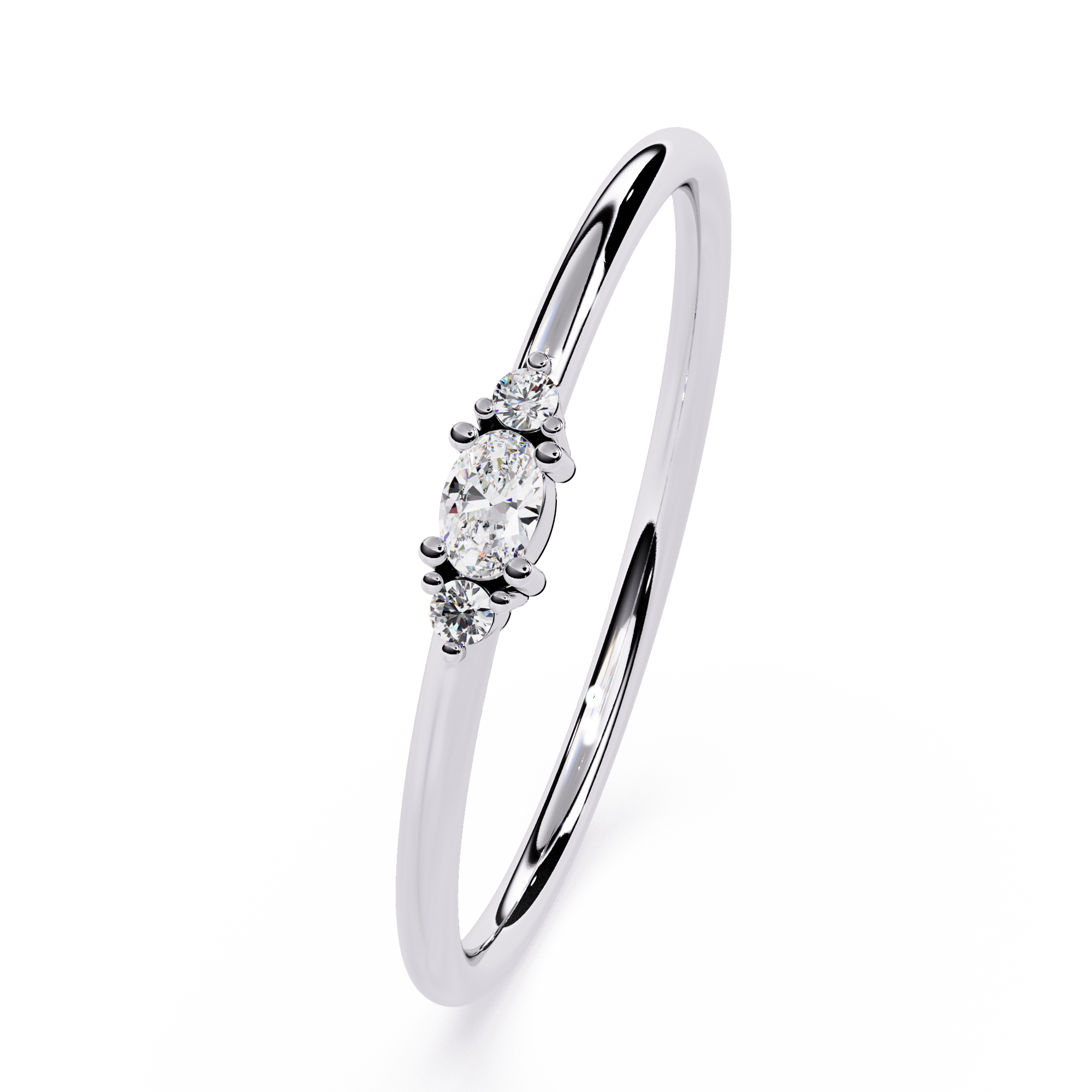 Oval & Round Lab Grown Diamond Ring