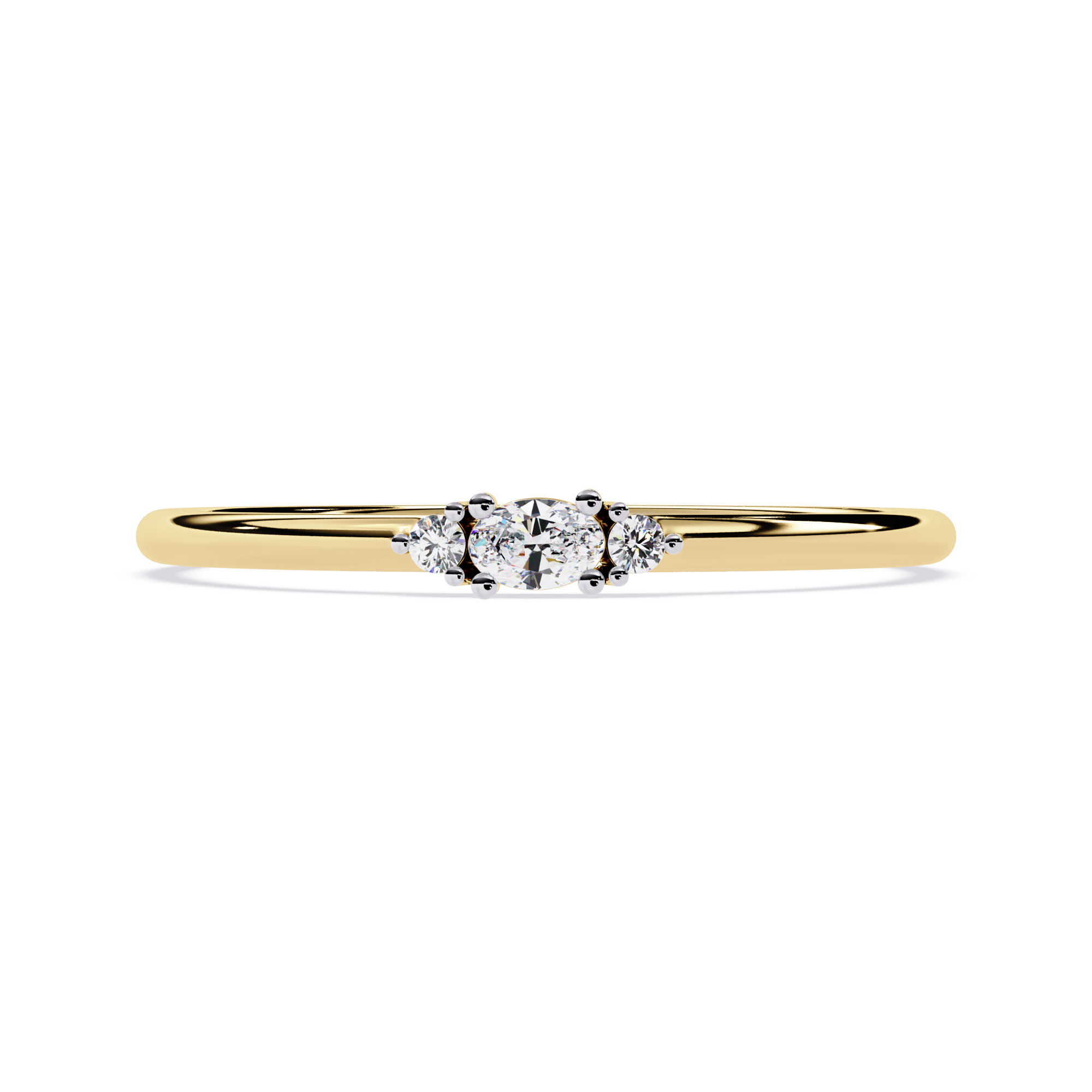 Oval & Round Lab Grown Diamond Ring