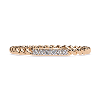 Rope Band Lab Grown Diamond Ring