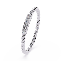 Rope Band Lab Grown Diamond Ring