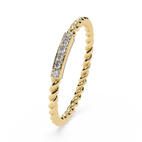 Rope Band Lab Grown Diamond Ring