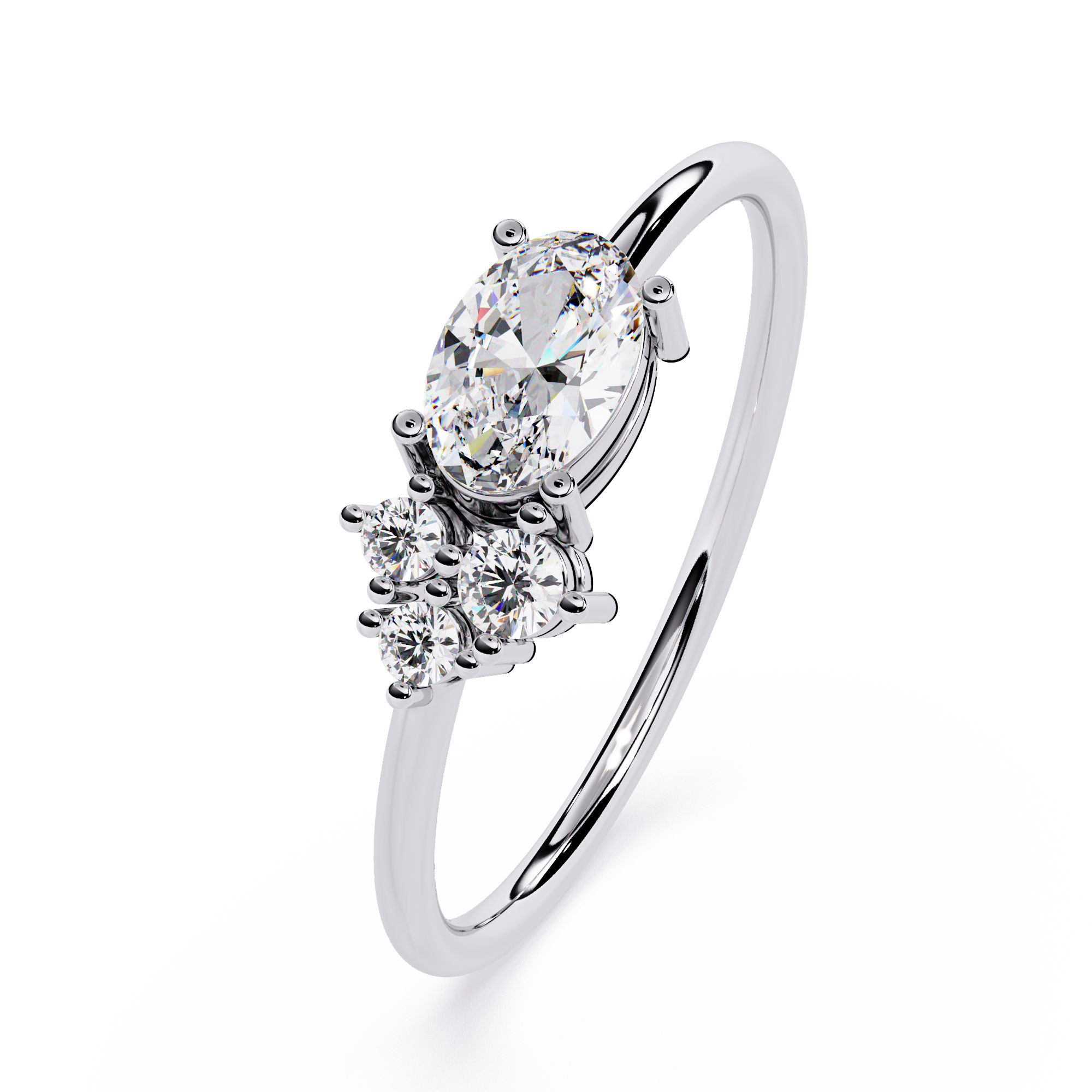 Oval & Round Lab Grown Diamond Toi et Moi Ring