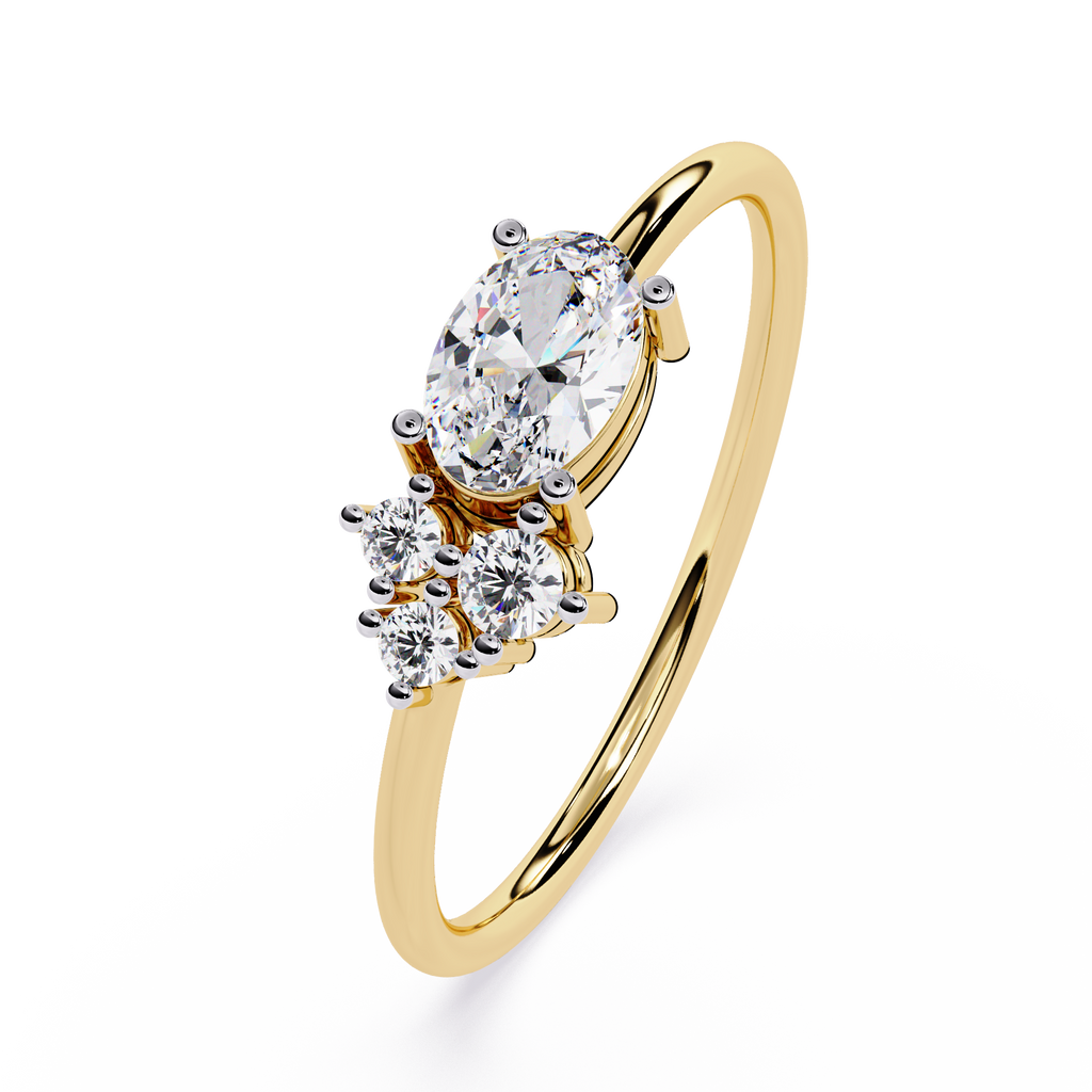 Oval & Round Lab Grown Diamond Toi et Moi Ring