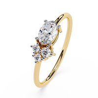 Oval & Round Lab Grown Diamond Toi et Moi Ring