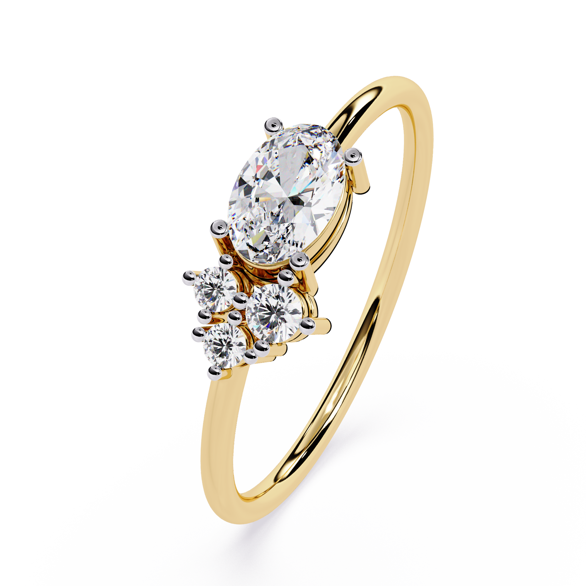 Oval & Round Lab Grown Diamond Toi et Moi Ring