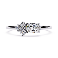 Oval & Round Lab Grown Diamond Toi et Moi Ring