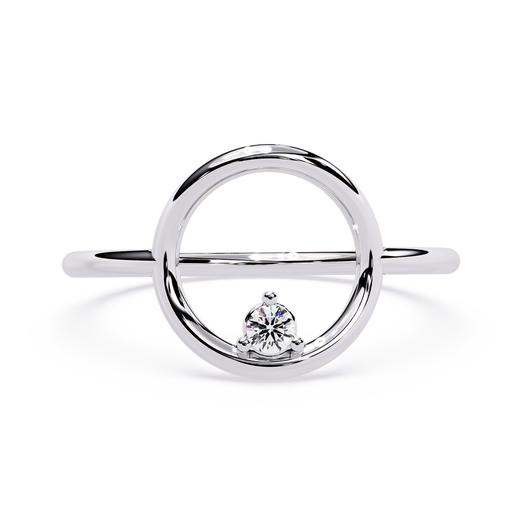 Open Circle Lab Grown Diamond Ring