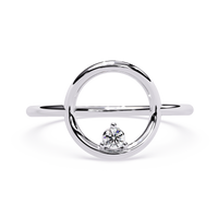 Open Circle Lab Grown Diamond Ring
