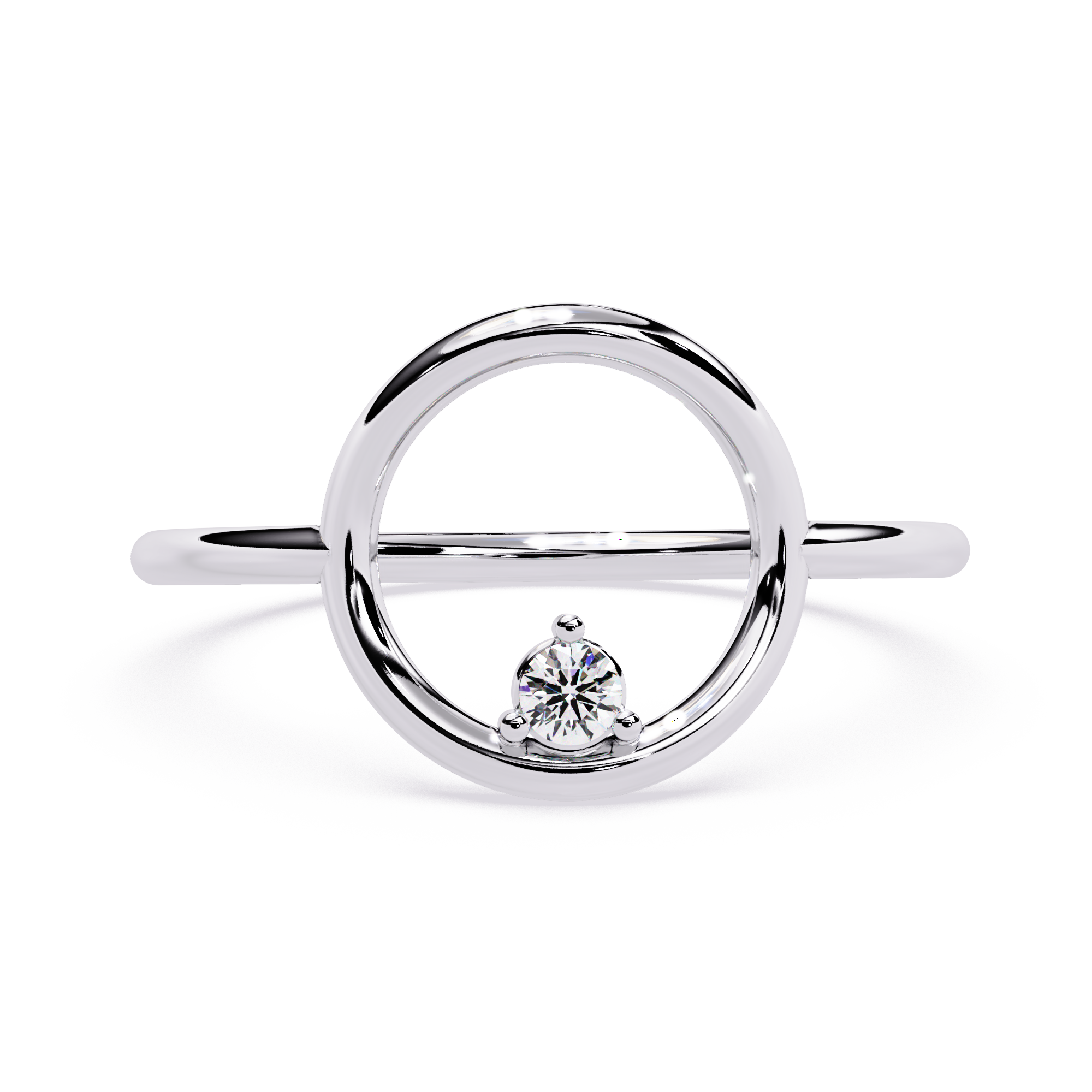 Open Circle Lab Grown Diamond Ring