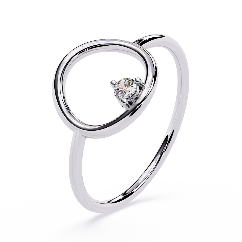Open Circle Lab Grown Diamond Ring