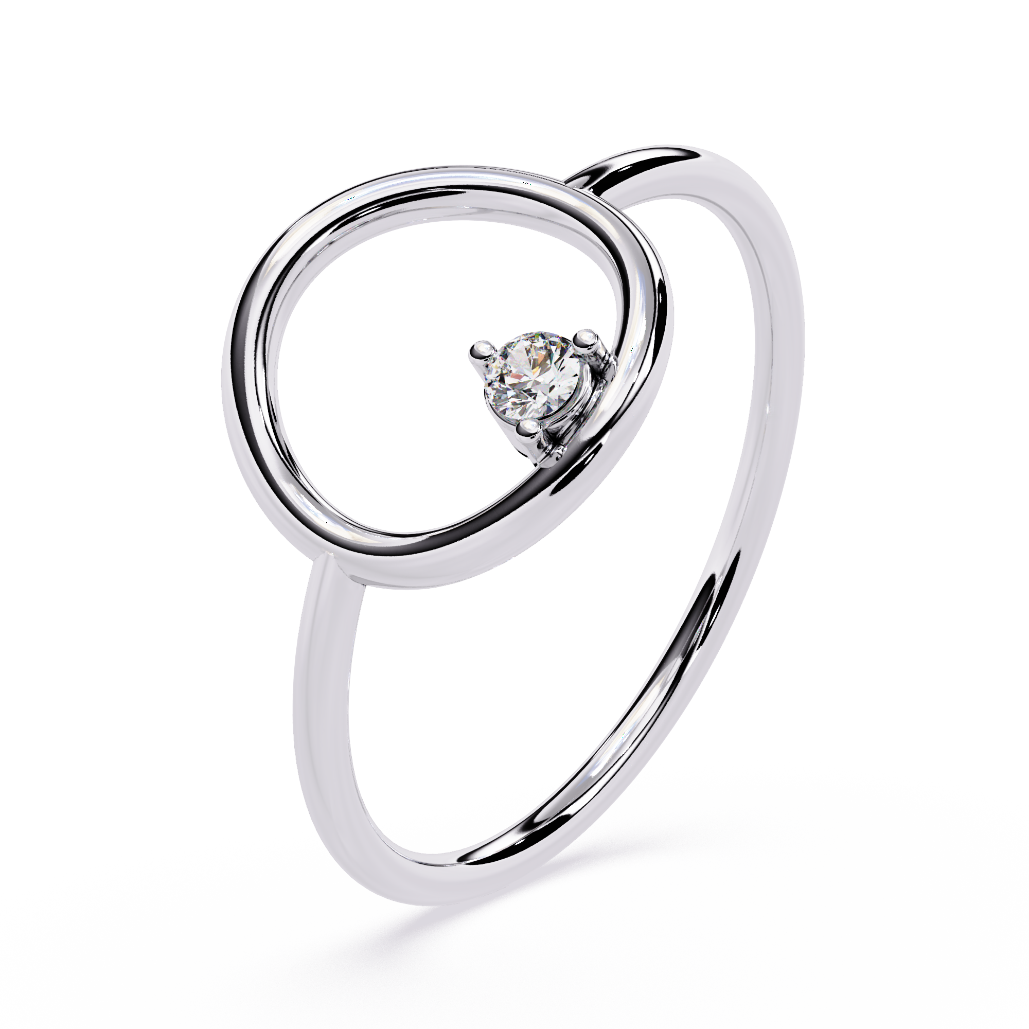 Open Circle Lab Grown Diamond Ring