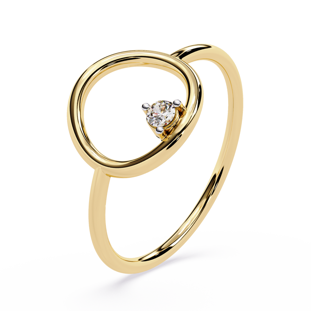 Open Circle Lab Grown Diamond Ring