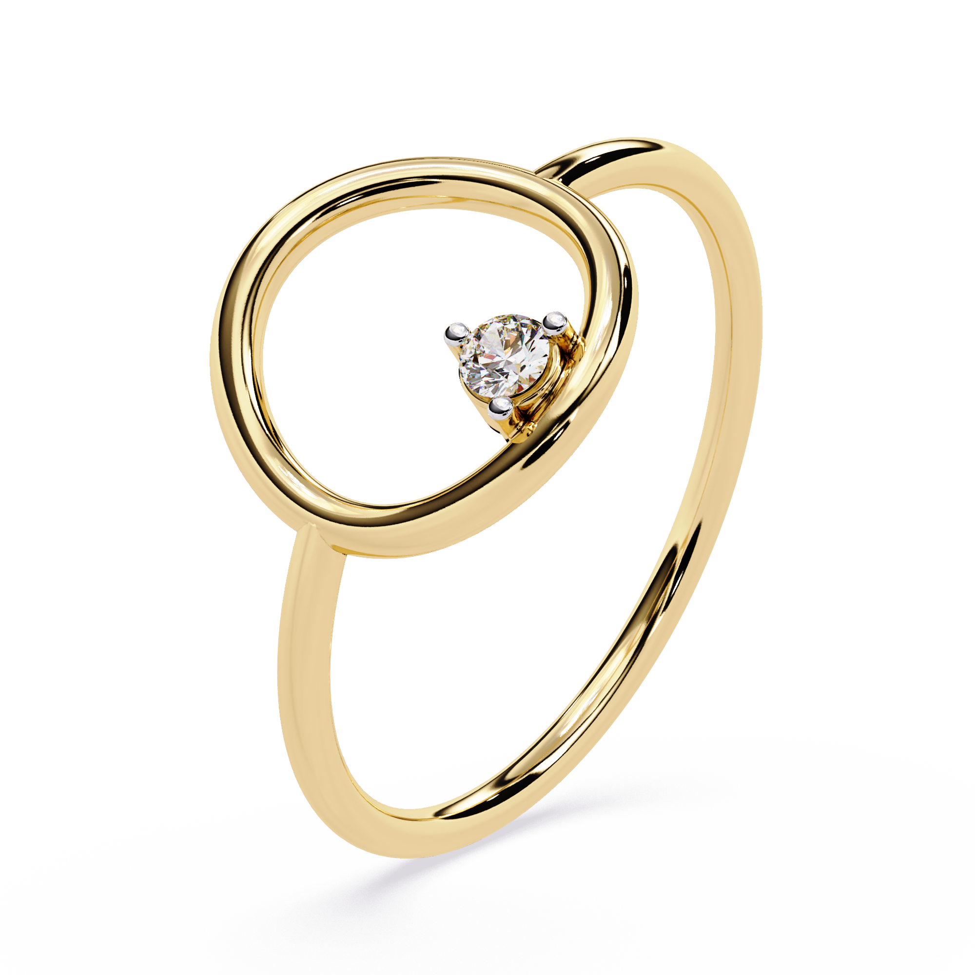 Open Circle Lab Grown Diamond Ring