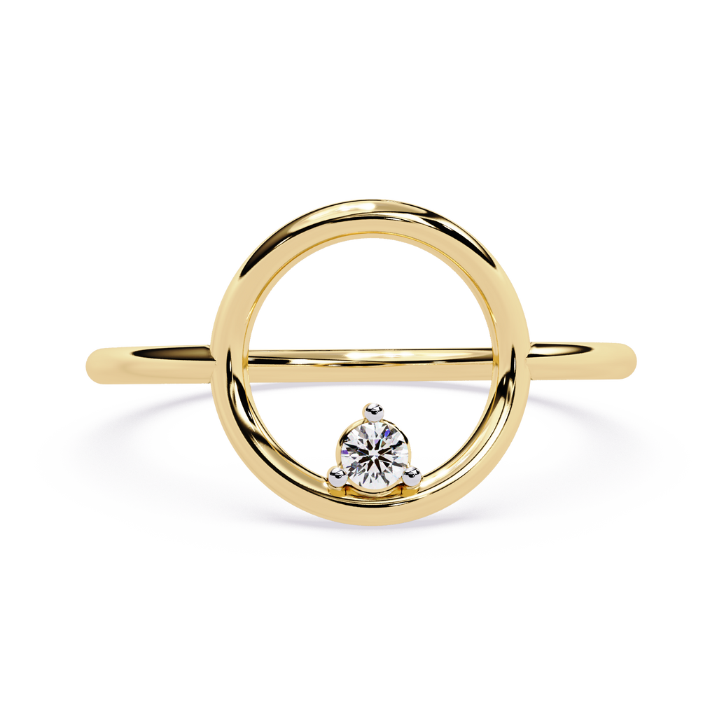 Open Circle Lab Grown Diamond Ring