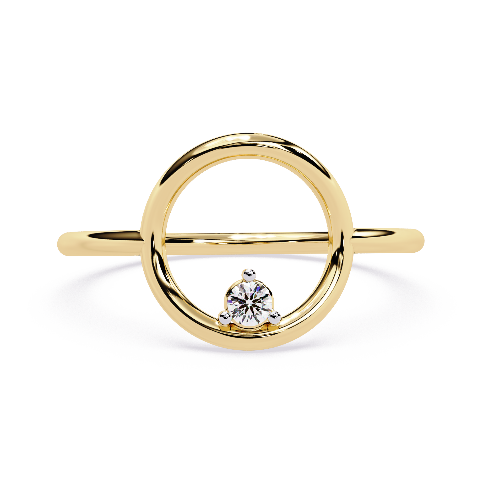 Open Circle Lab Grown Diamond Ring