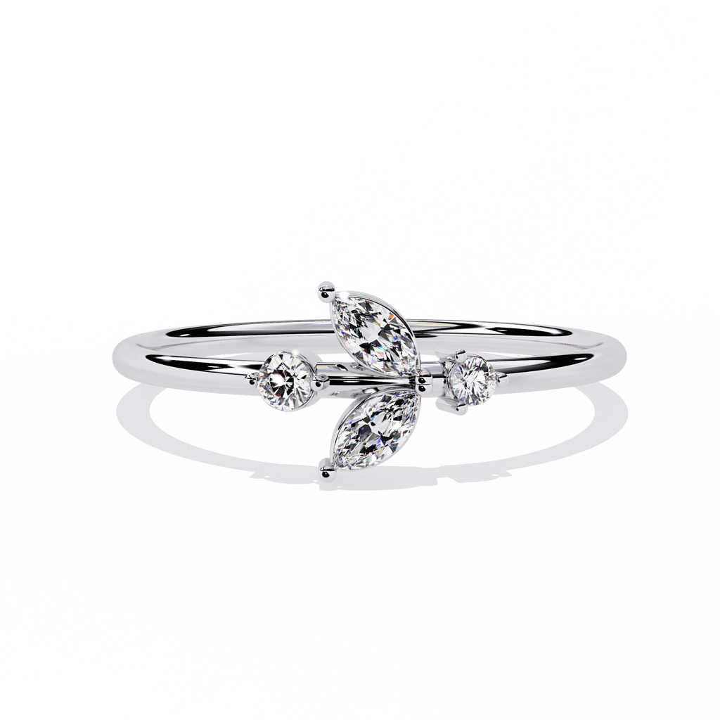 Marquise & Round Lab Diamond Ring