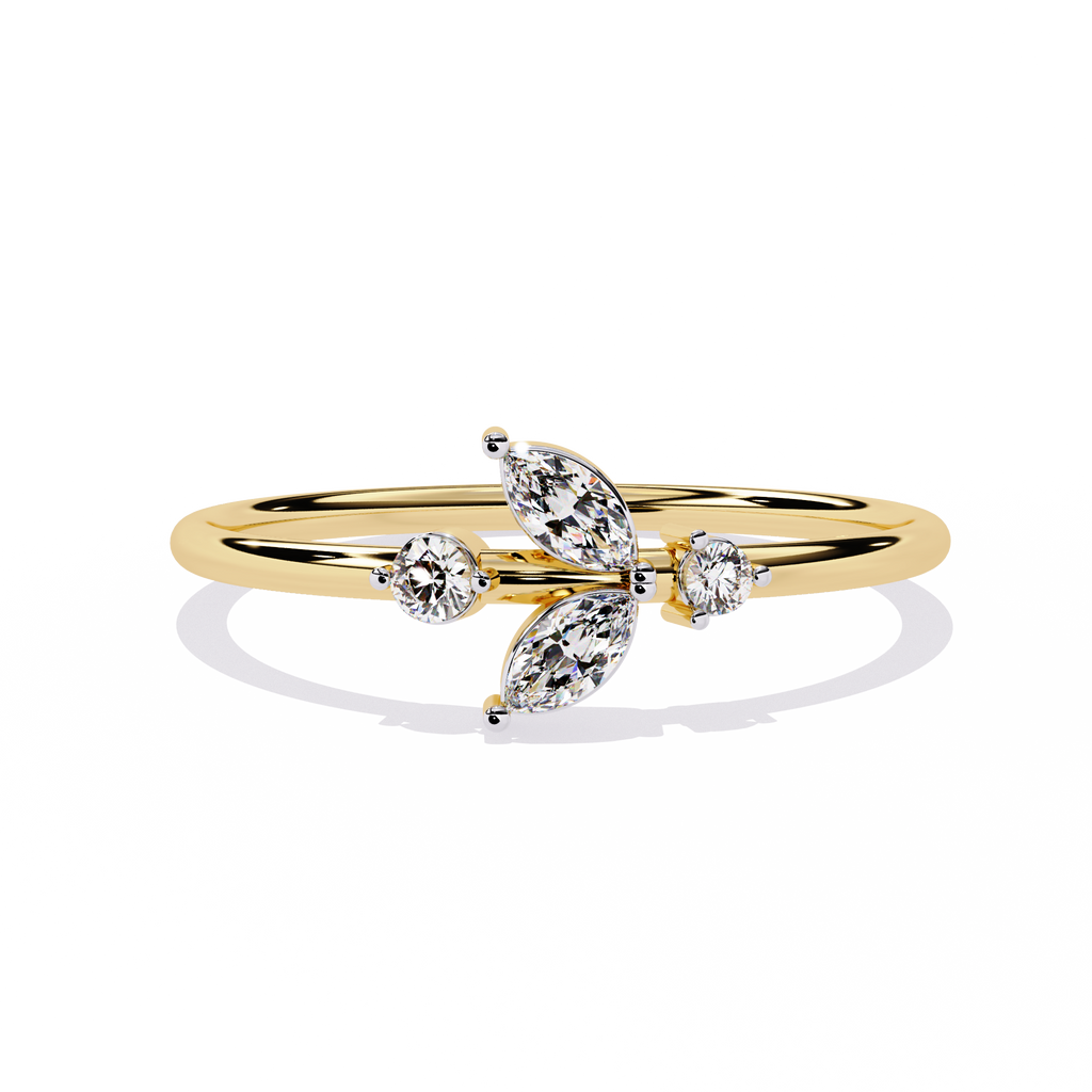 Marquise & Round Lab Diamond Ring