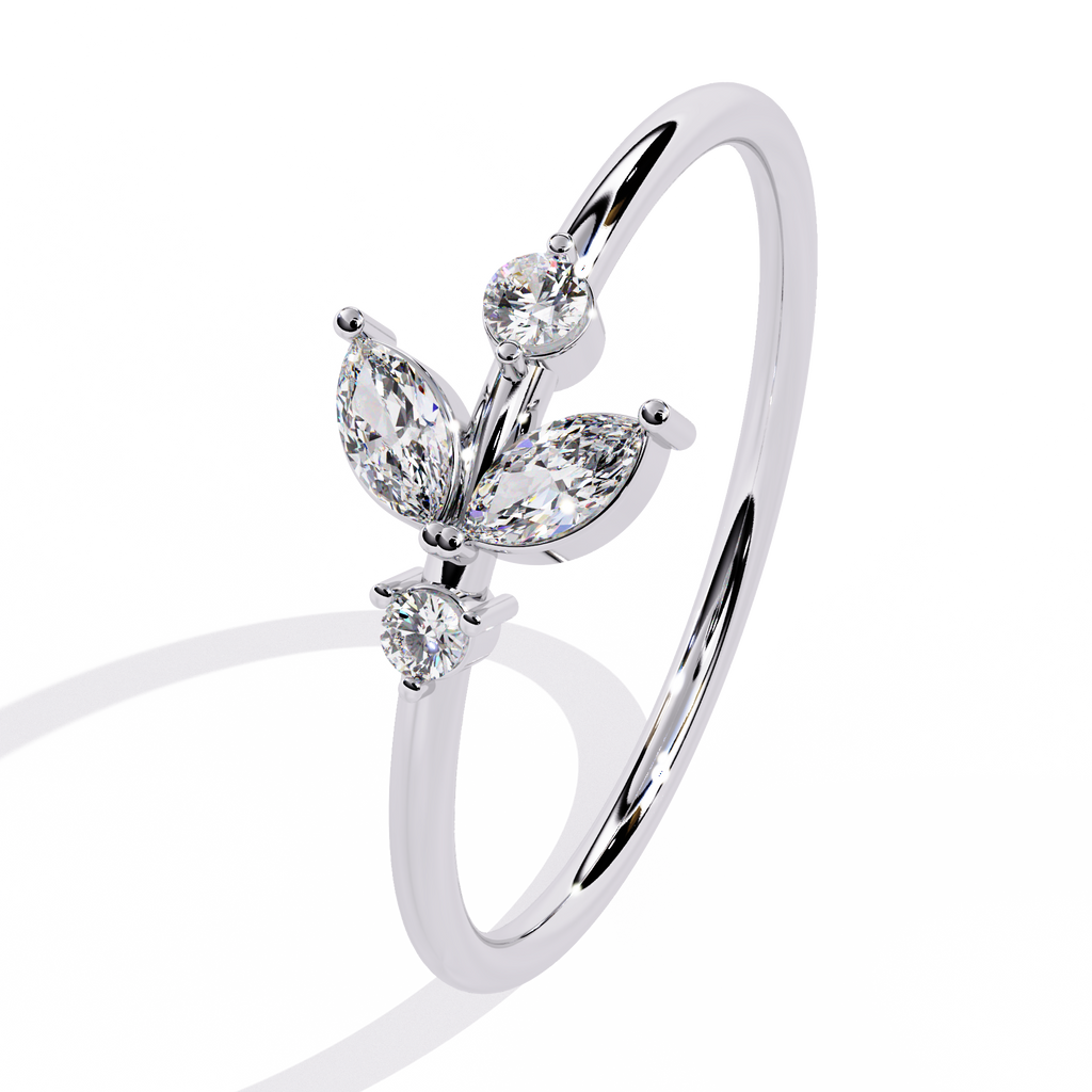 Marquise & Round Lab Diamond Ring