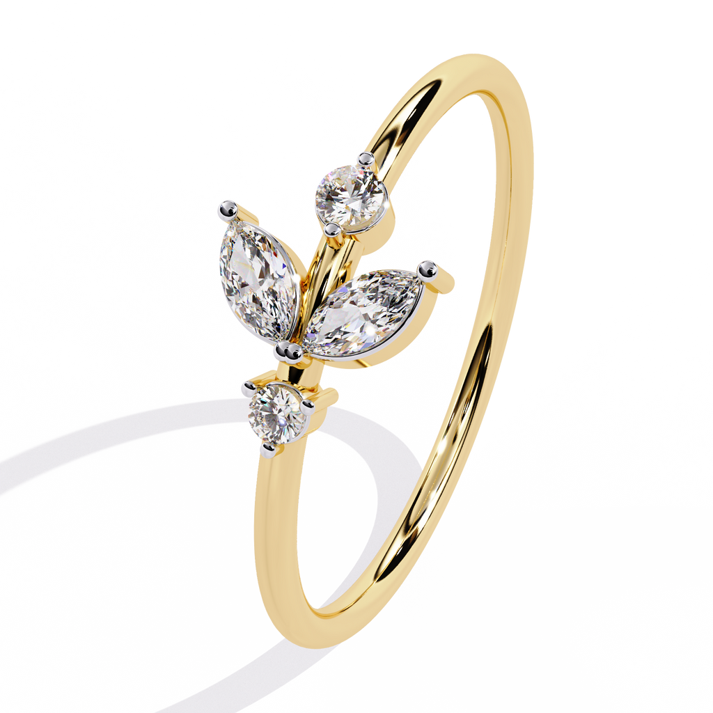 Marquise & Round Lab Diamond Ring