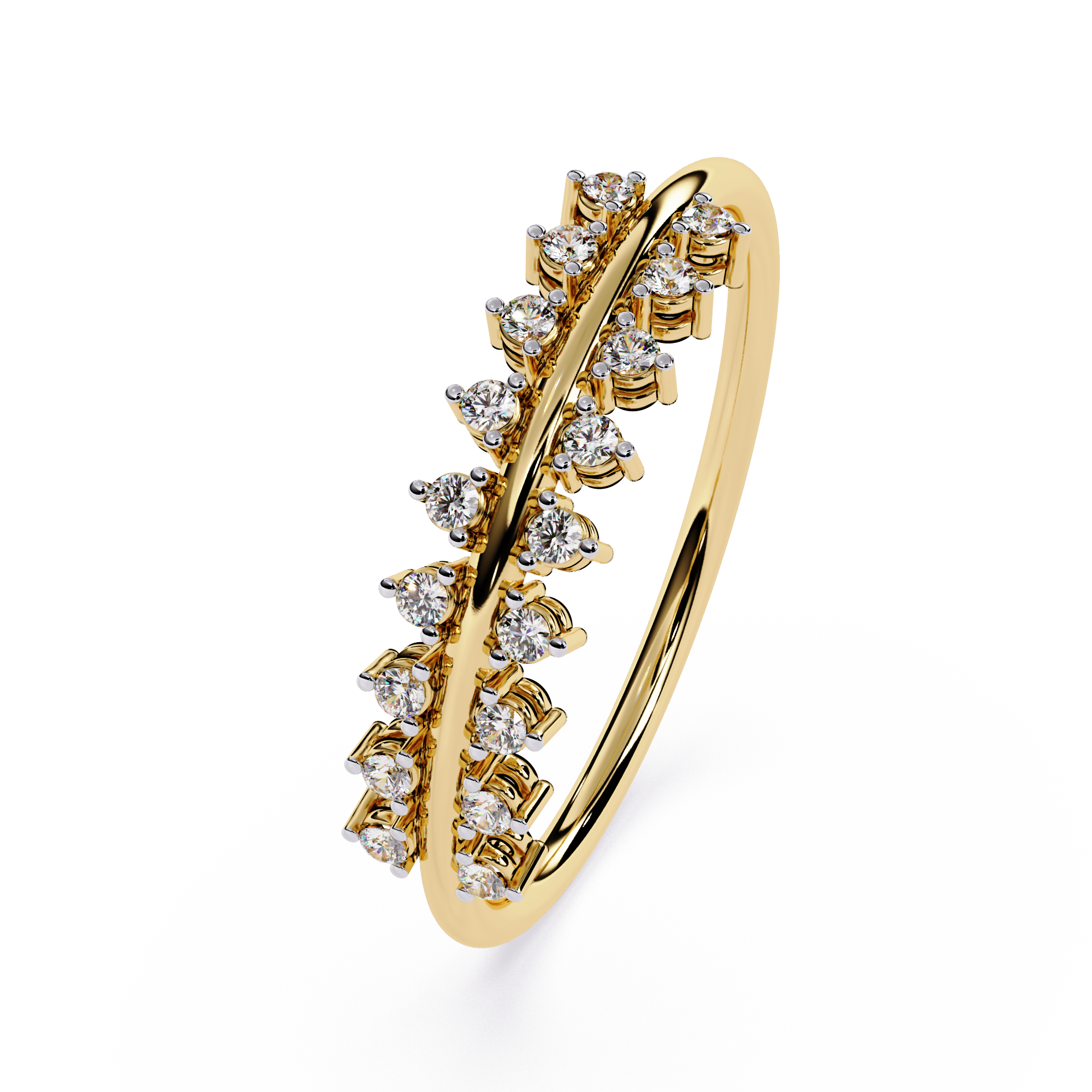 Double Row Lab Grown Diamond Band