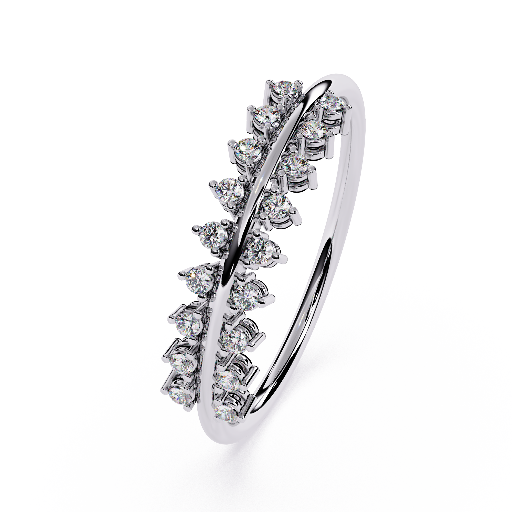 Double Row Lab Grown Diamond Band