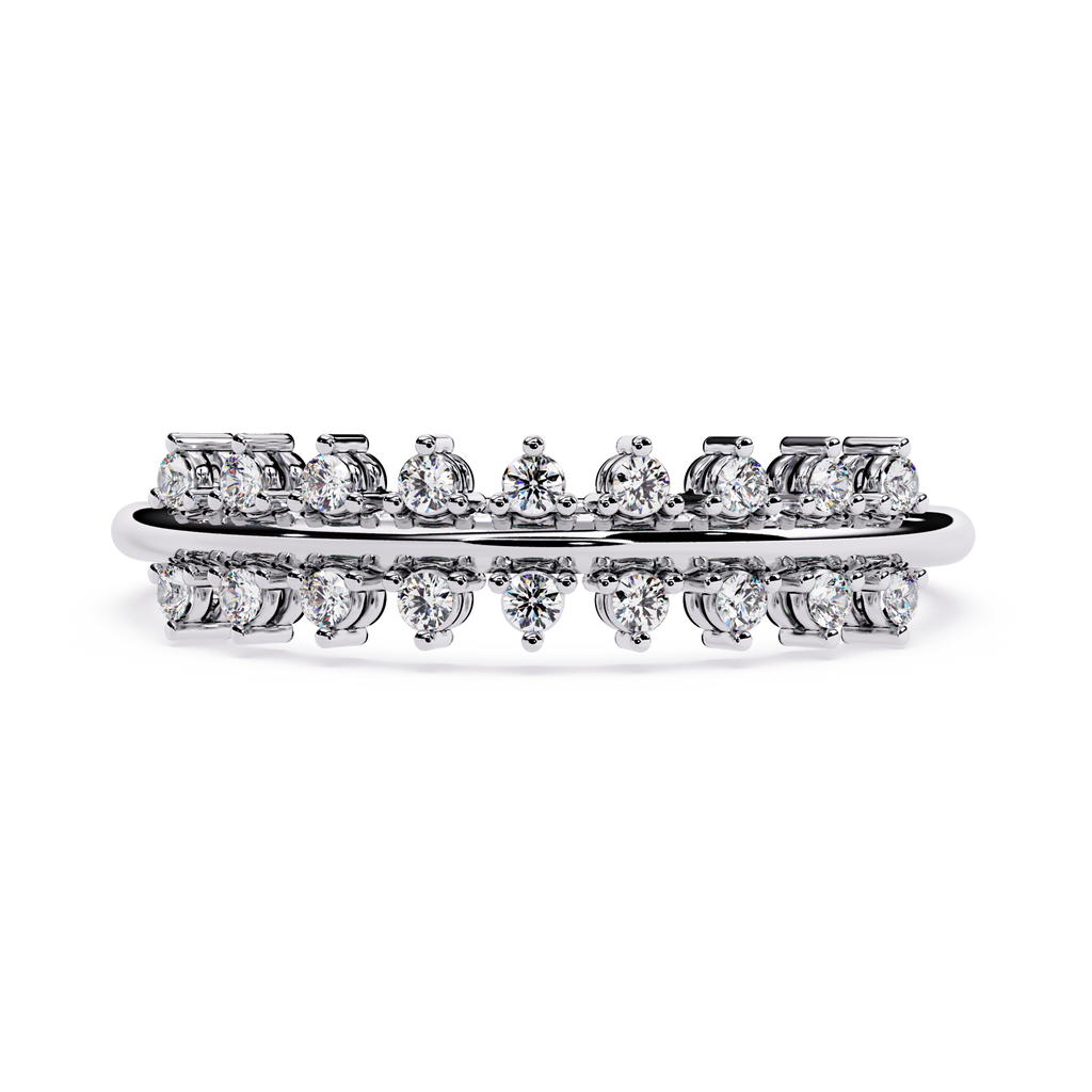 Double Row Lab Grown Diamond Band