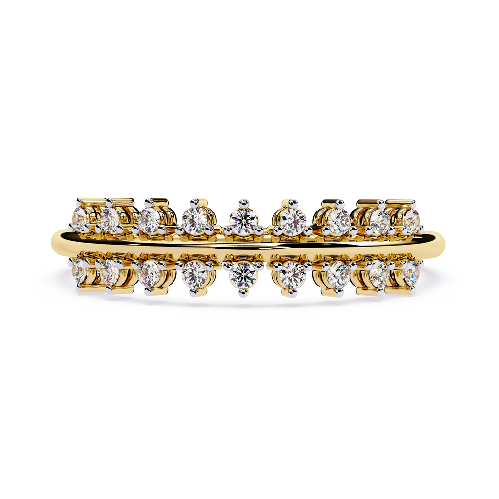 Double Row Lab Grown Diamond Band