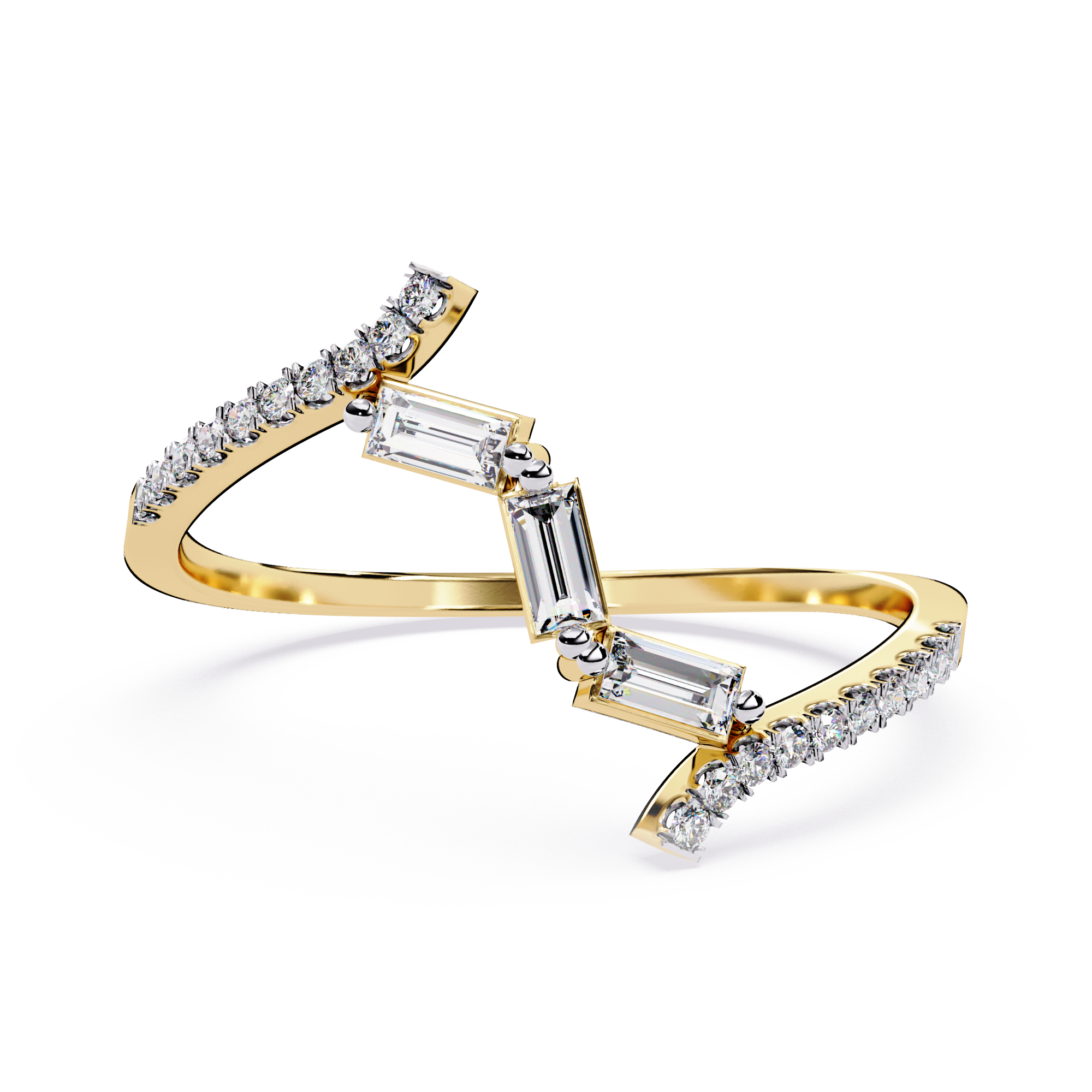 Lab Grown Diamond Spiral Ring