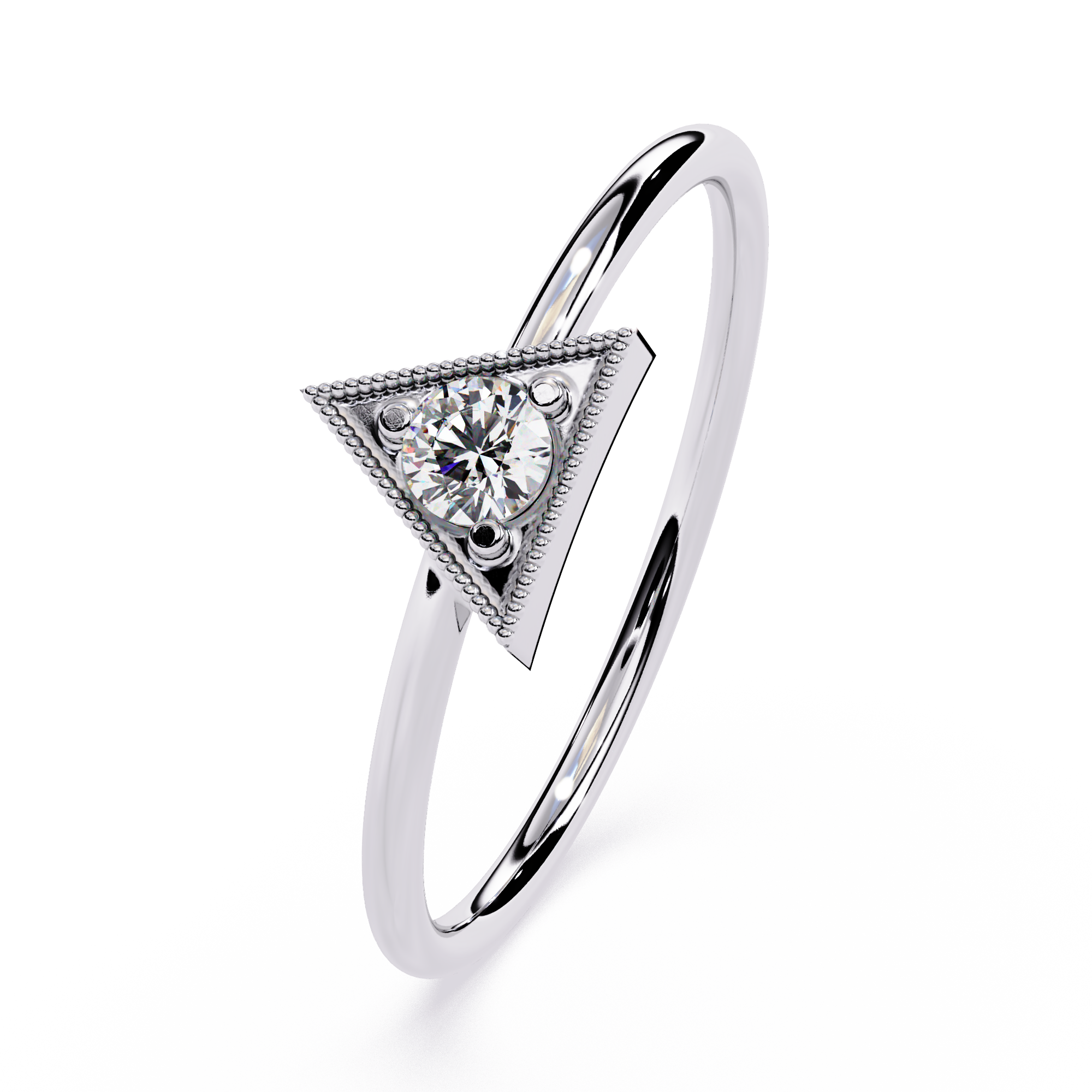 Triangle Lab Grown Diamond Ring