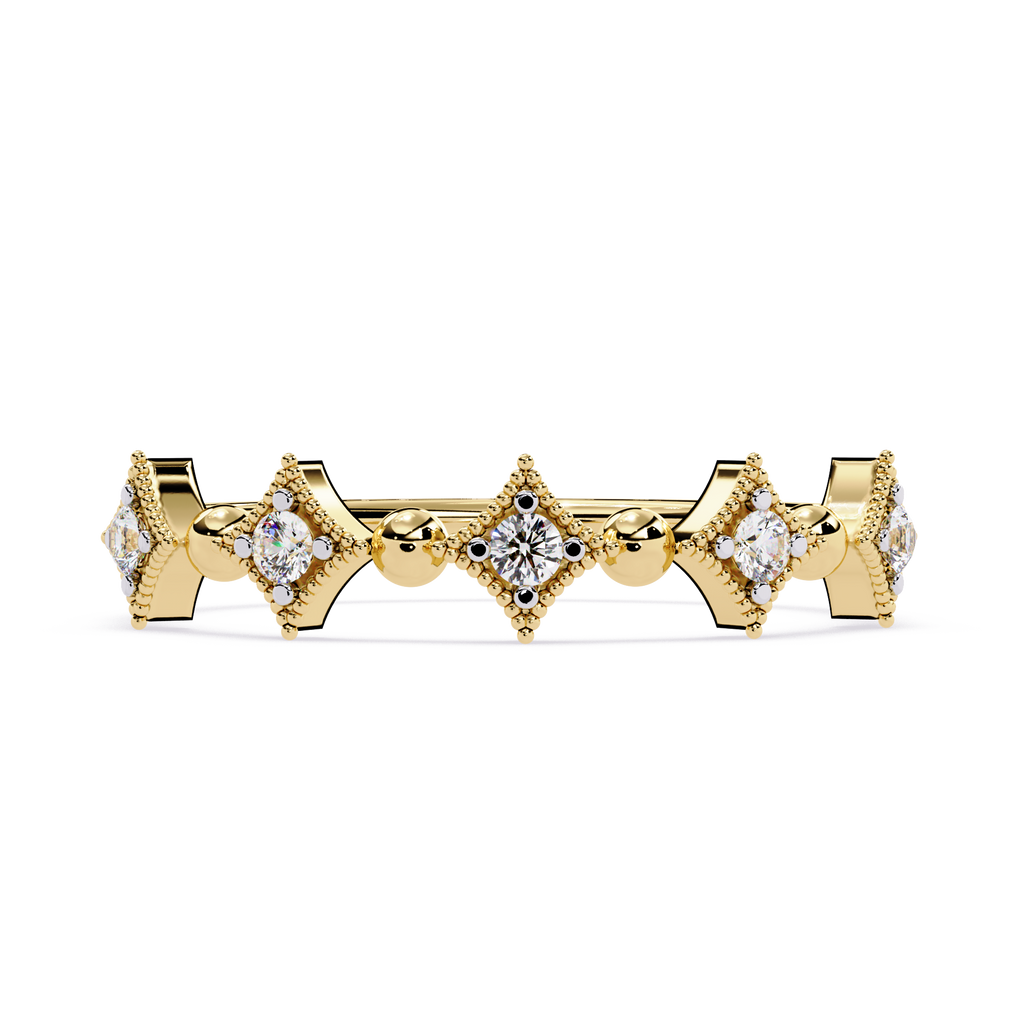 Geometric Lab Grown Diamond Band
