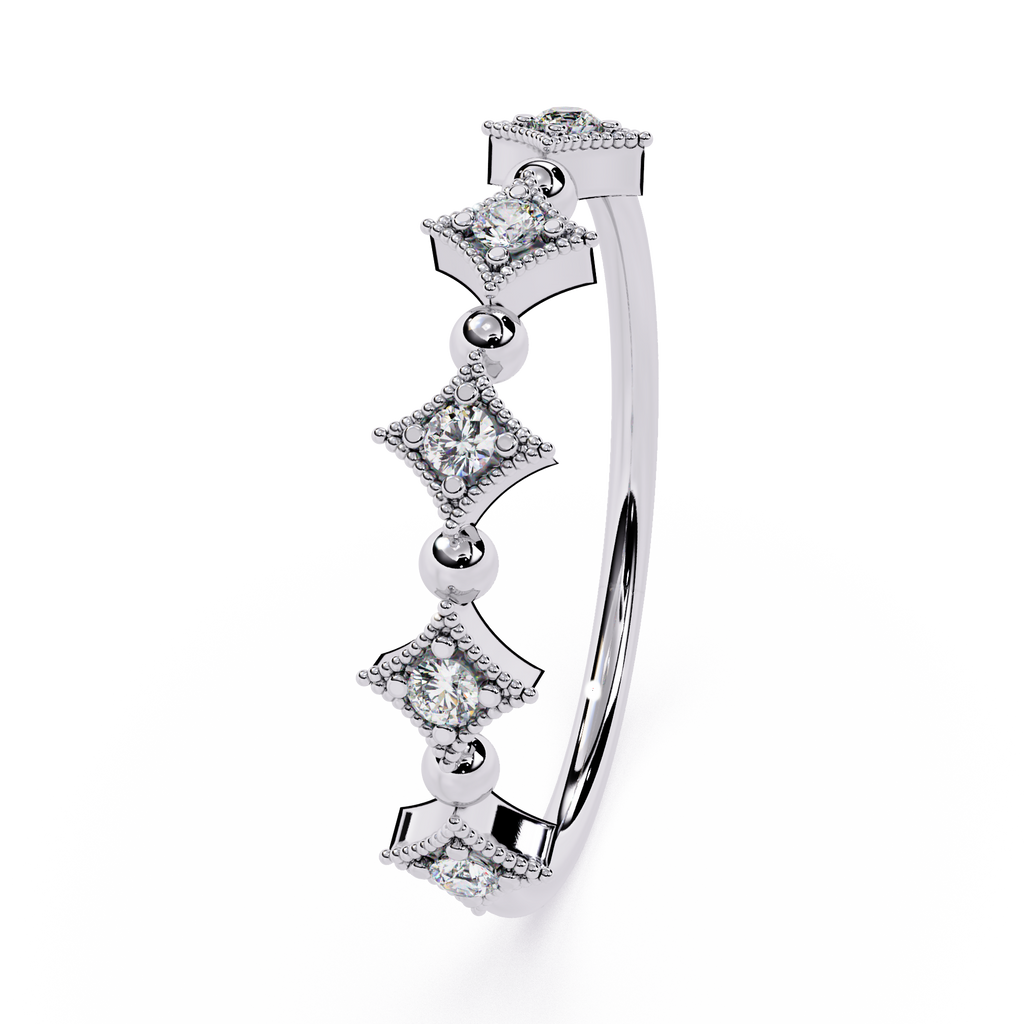 Geometric Lab Grown Diamond Band