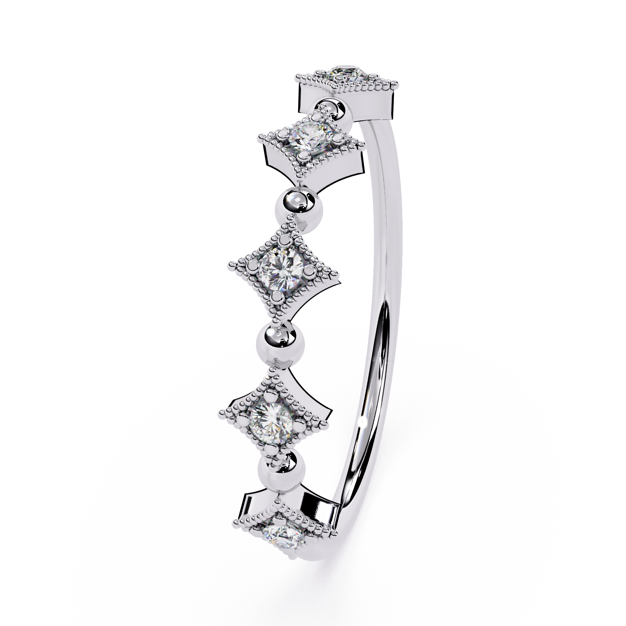 Geometric Lab Grown Diamond Band