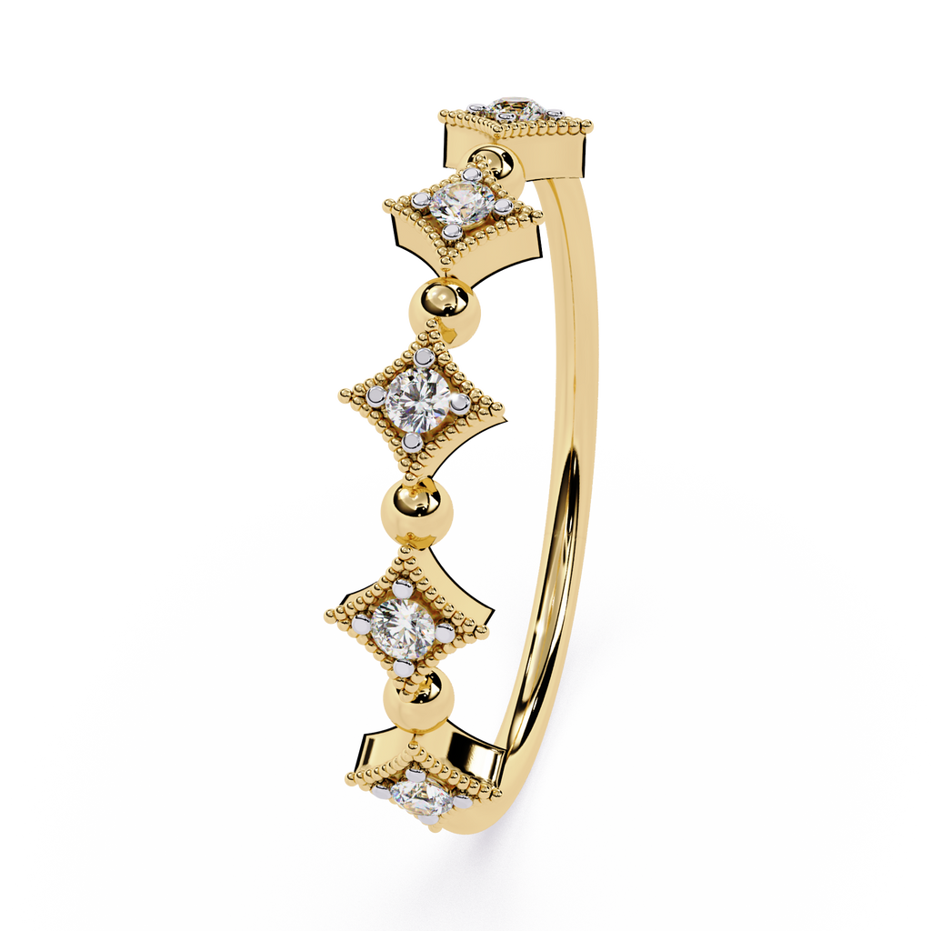 Geometric Lab Grown Diamond Band