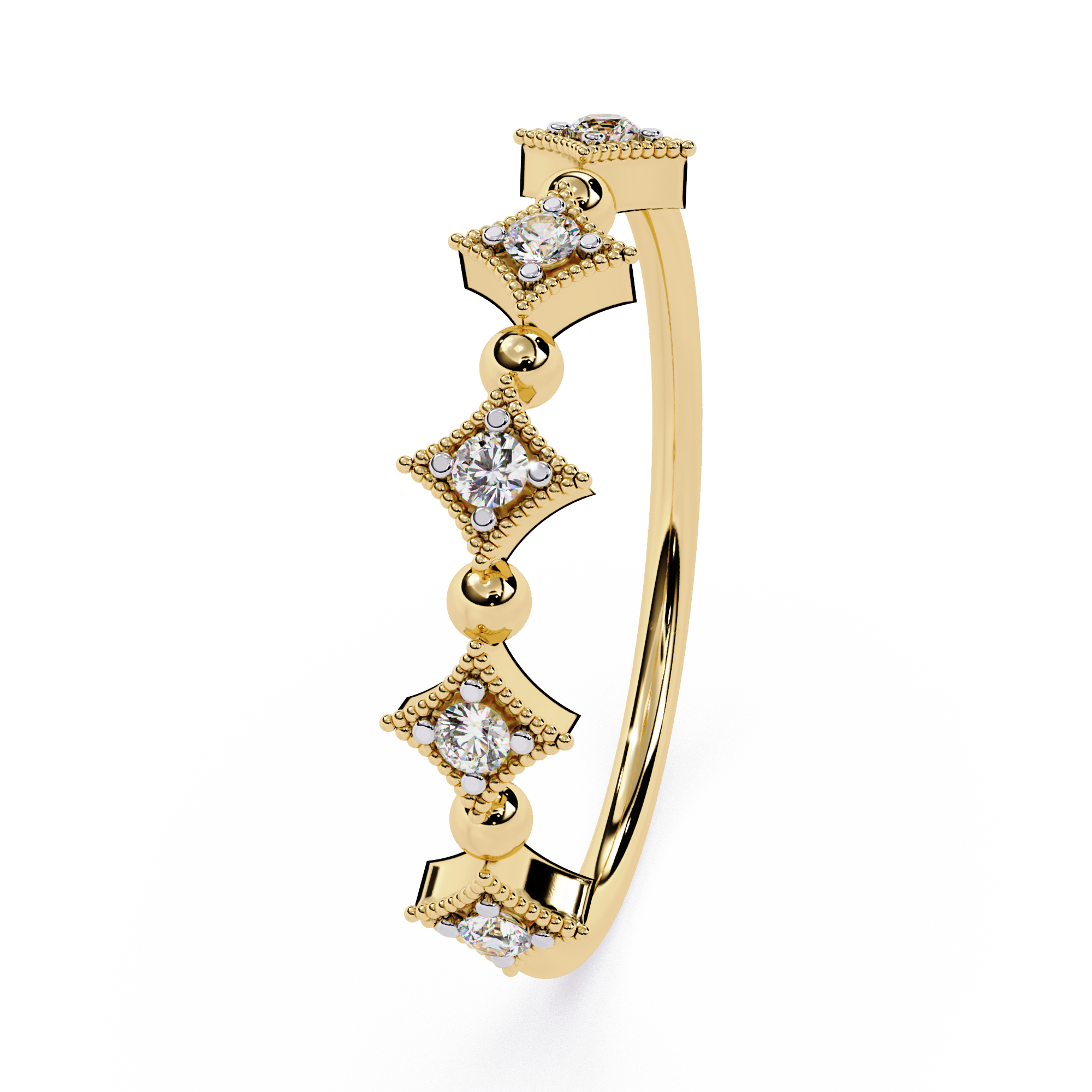 Geometric Lab Grown Diamond Band