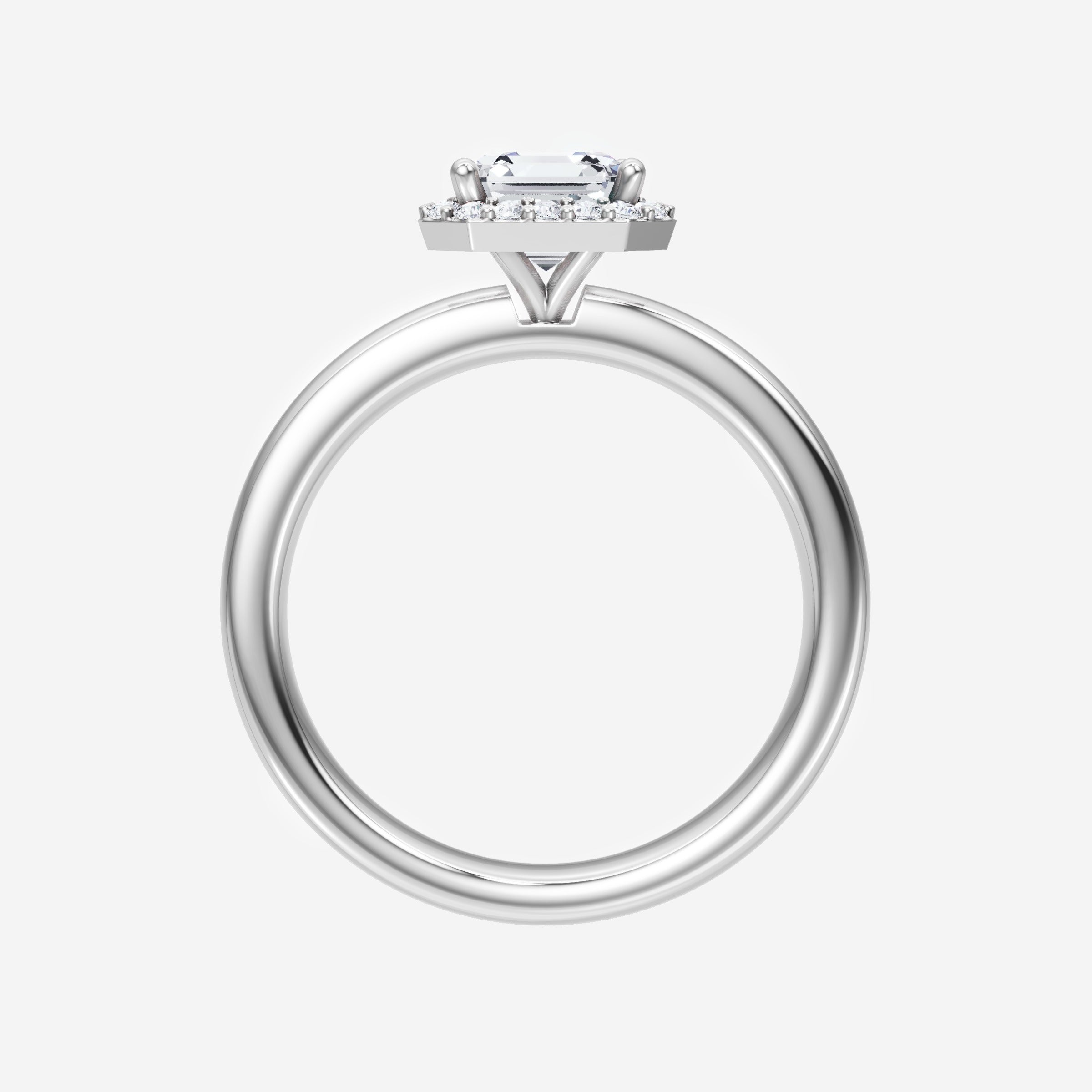 Asscher Adorned in Light Ring