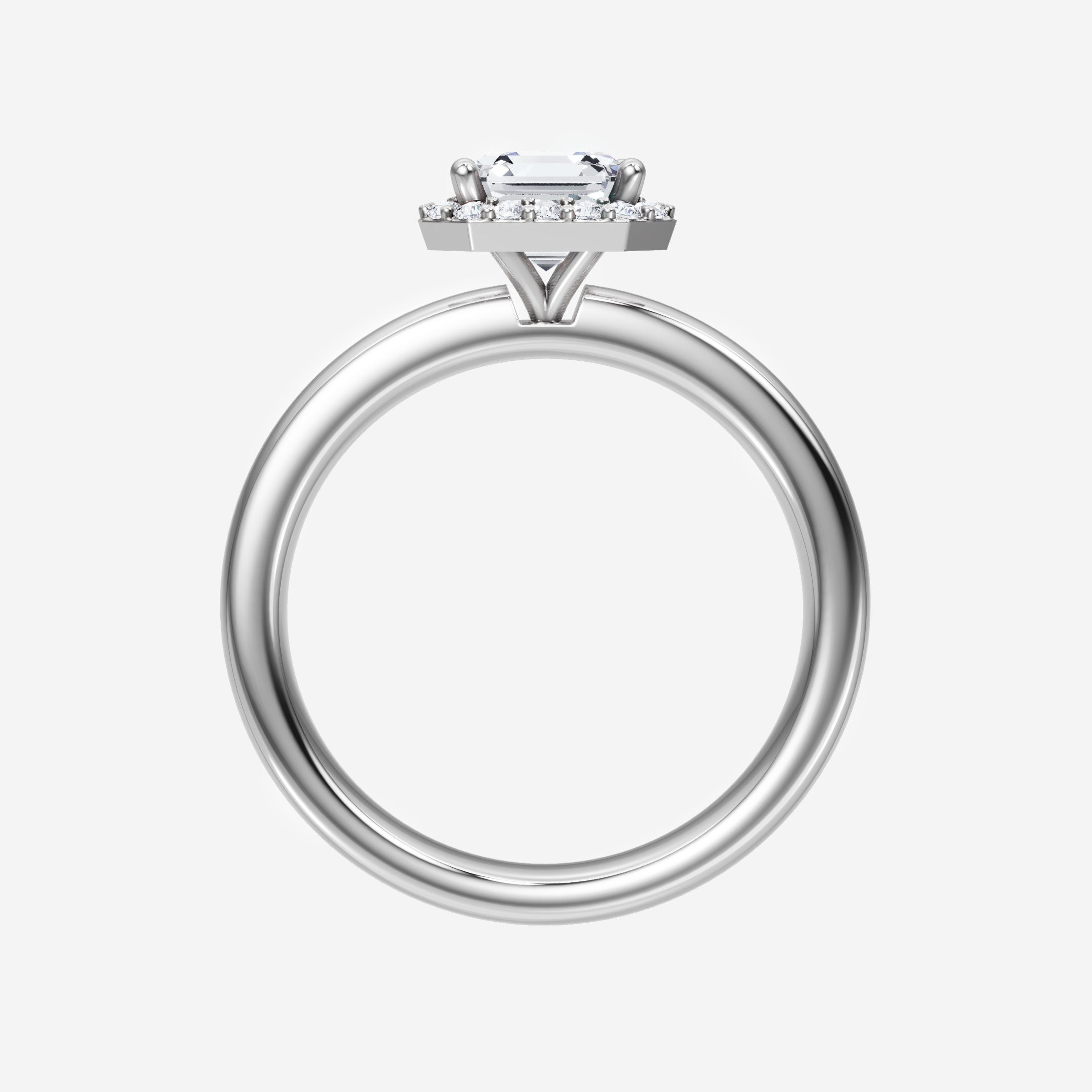 Asscher Adorned in Light Ring