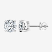 Pendiente de botón con diamantes cultivados en laboratorio de 1,50 ct