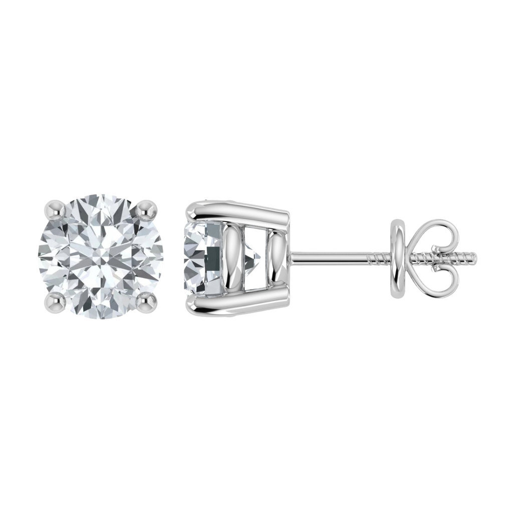 IGI 0.50ct Lab Grown Diamond Stud Earrings Screw and Push Backs